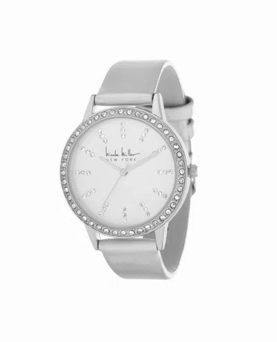 Nicole Miller Women's Silver Tone Strap Watch - 36mm