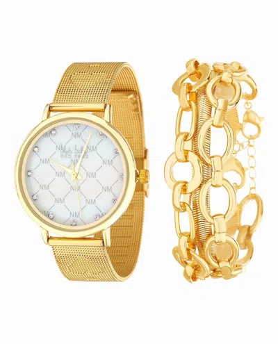 Nicole Miller Women's Stainless Steel Bracelet Watch - 35mm In Gold