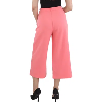 Nicole Miller Womens Pintuck Polyester Straight Leg Pants In Pink