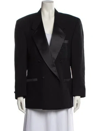 Pre-owned Nicole Miller Wool Blazer In Black
