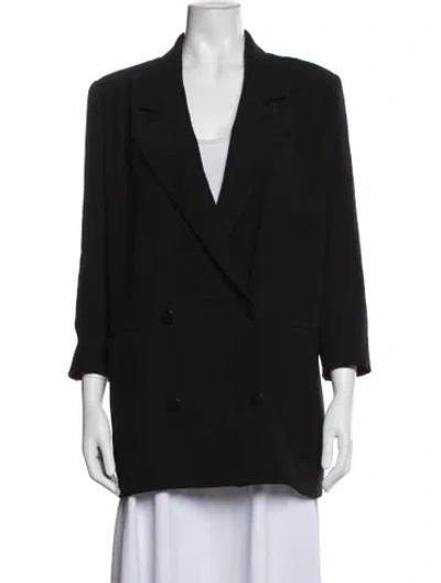 Pre-owned Nicole Miller Wool Blazer In Black
