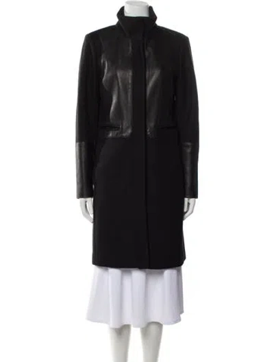 Pre-owned Nicole Miller Wool Coat In Black