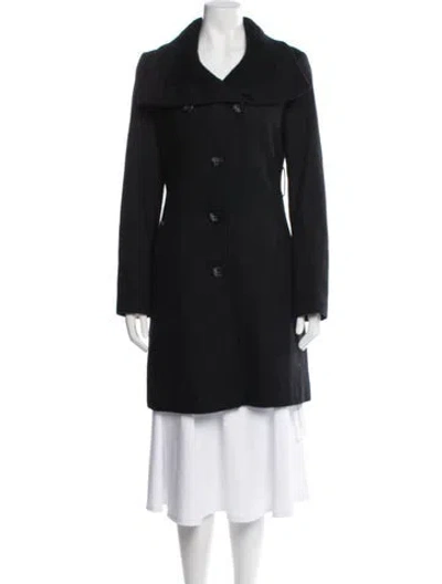Pre-owned Nicole Miller Wool Coat In Black
