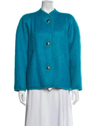 Pre-owned Nicole Miller Wool Jacket In Blue