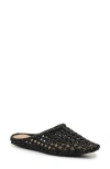 Nicole Miller Woven Mule In Black