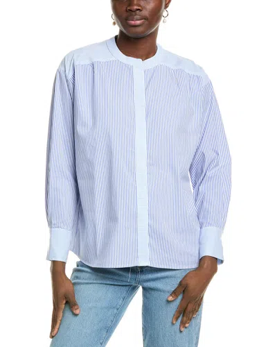 Nicole Miller Woven Shirt In Blue