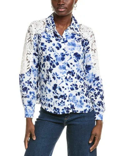 Nicole Miller Woven Shirt In Multi
