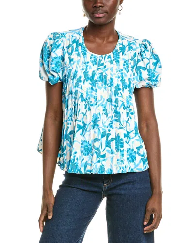 Nicole Miller Woven Shirt In Blue