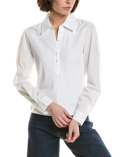 Nicole Miller Woven Top In White