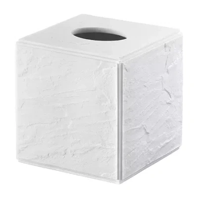 Nicole Miller Zen Tissue Box Cover In White