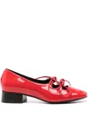 Nicole Saldaña Red Isabel Ballerina Flats In Red