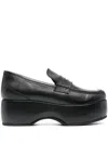 Nicole Saldaña Annie 60mm Platform Loafers In Schwarz