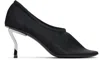 Nicole Saldaña Black Harper Mesh Heels In Multi