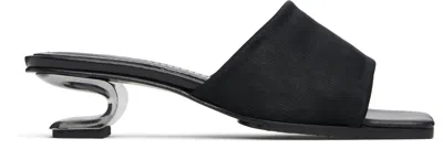 NICOLE SALDAÑA BLACK SARAH HEELED SANDALS