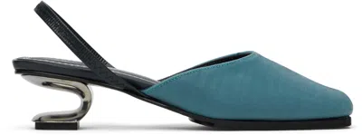 NICOLE SALDAÑA BLUE SYD MESH HEELS