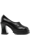 Nicole Saldaña Hannah Platform Block-heel Pumps In Black