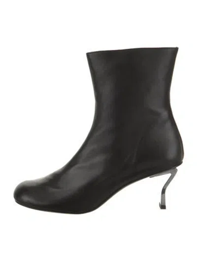 Pre-owned Nicole Saldaña Leather Boots In Black