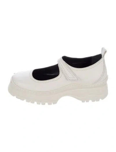 Pre-owned Nicole Saldaña Leather Oxfords In Neutral