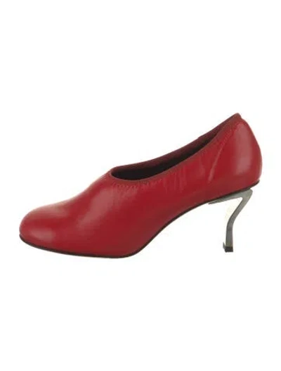 Pre-owned Nicole Saldaña Leather Pumps In Red