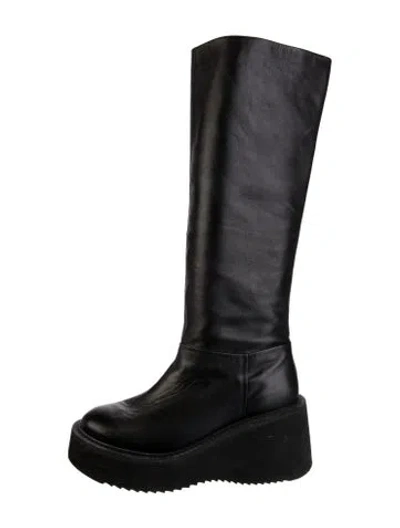 Pre-owned Nicole Saldaña Leather Riding Boots In Black