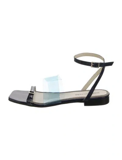 Pre-owned Nicole Saldaña Leather Sandals In Blue