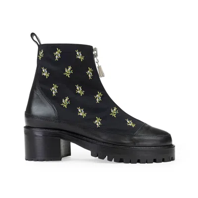 Nicole Saldaña Nicole Saldana Black Exclusive Embroidered Chris Boots