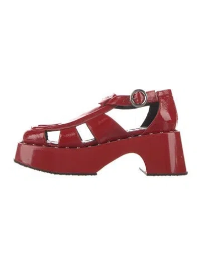Pre-owned Nicole Saldaña Patent Leather Pumps In Red
