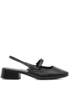 Nicole Saldaña Poppy Slingback Block-heel Mules In Black