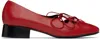 Nicole Saldaña Red Isabel Ballerina Flats In Red