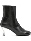 Nicole Saldaña Sculpted-heel Ankle Boots In Black
