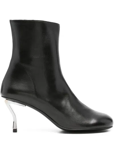 NICOLE SALDAÑA SCULPTED-HEEL ANKLE BOOTS