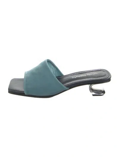Pre-owned Nicole Saldaña Slides In Blue