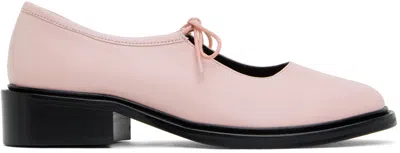 Nicole Saldaña Ssense Exclusive Pink Fabiana Loafers In Ballet Pink Leather