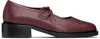 Nicole Saldaña Ssense Exclusive Red Fabiana Loafers In Burgundy