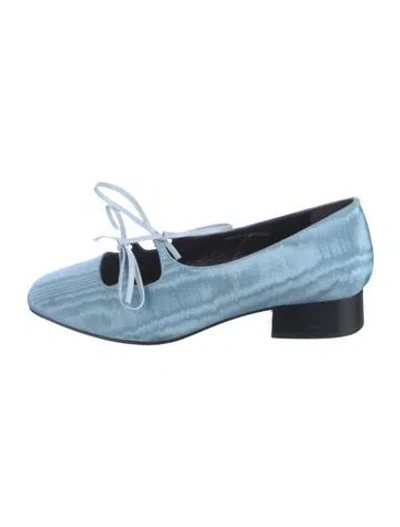 Pre-owned Nicole Saldaña Tweed Pattern Pumps In Blue