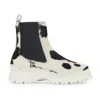 Nicole Saldaña White Cowprint Nico Ankle Boots In White