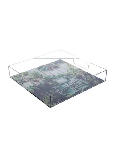 Pre-owned Nicole Sassaman Acrylic Tray In Green