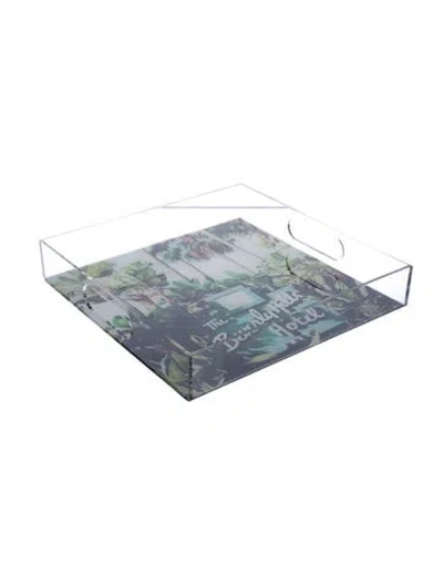 Pre-owned Nicole Sassaman Acrylic Tray In Green