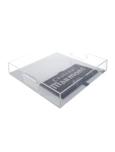Pre-owned Nicole Sassaman Acrylic Tray In White