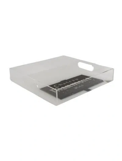 Pre-owned Nicole Sassaman Acrylic Tray In White