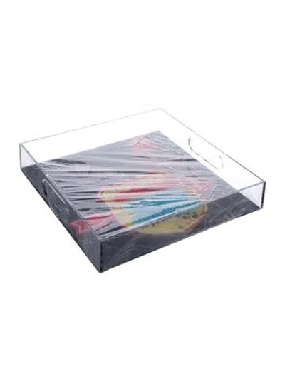 Pre-owned Nicole Sassaman Chateau Marmont Square Tray In Transparent