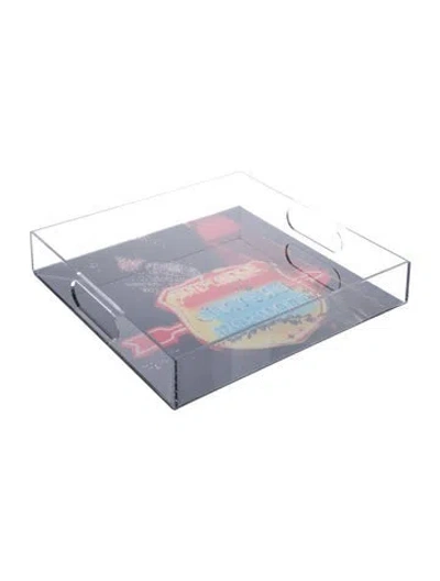 Pre-owned Nicole Sassaman Chateau Marmont Square Tray In Transparent