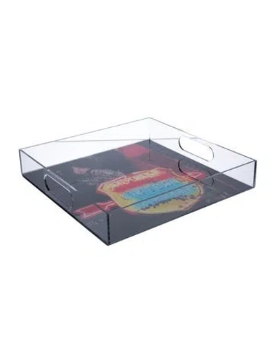 Pre-owned Nicole Sassaman Chateau Marmont Square Tray In Transparent