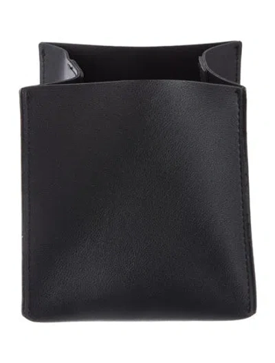 Pre-owned Nicole Sassaman Faux Leather Tissue Box Cover In Black