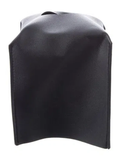 Pre-owned Nicole Sassaman Faux Leather Tissue Box Cover In Black