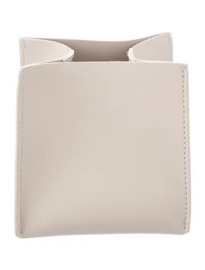 Pre-owned Nicole Sassaman Faux Leather Tissue Box Cover In Neutral