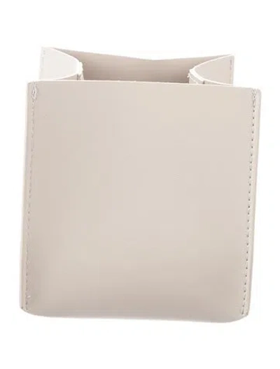 Pre-owned Nicole Sassaman Faux Leather Tissue Box Cover In Neutral
