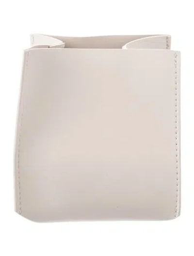 Pre-owned Nicole Sassaman Faux Leather Tissue Box Cover In Neutral