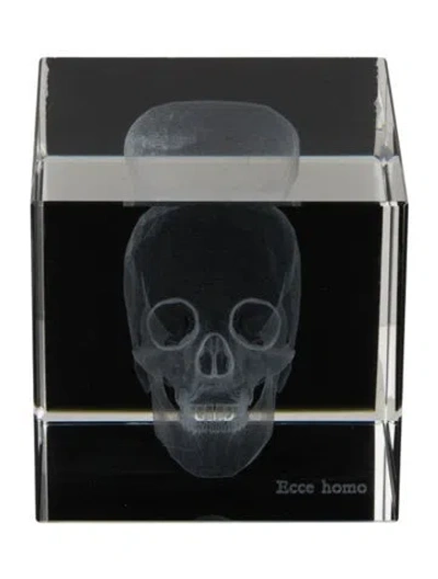 Pre-owned Nicole Sassaman Glass Skull In Transparent