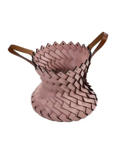 Pre-owned Nicole Sassaman Large Woven Basket In Multi